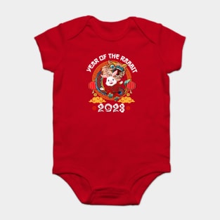 Year Of The Rabbit 2023 Chinese New Year 2023 Lion Dance Baby Bodysuit